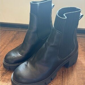 Steve Madden Black Ankle Booties